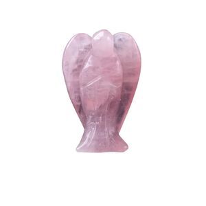 New! Natural Carved Rose Quartz Angel Healing & Love Stone